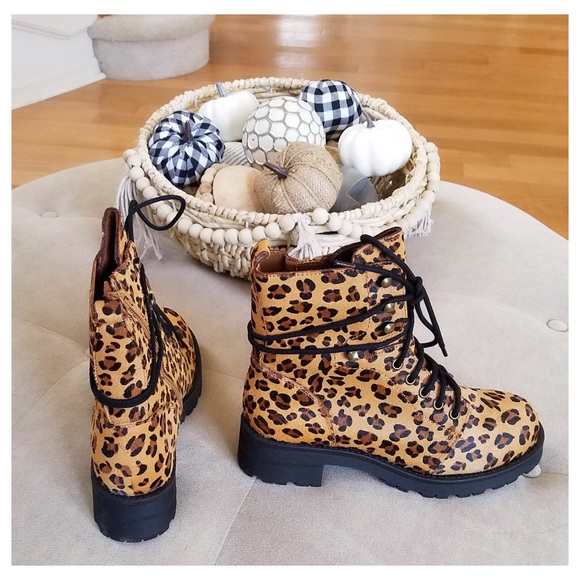 Cool Cat Grunge Leopard Maverick combat boots MIA - Picture 12 of 16